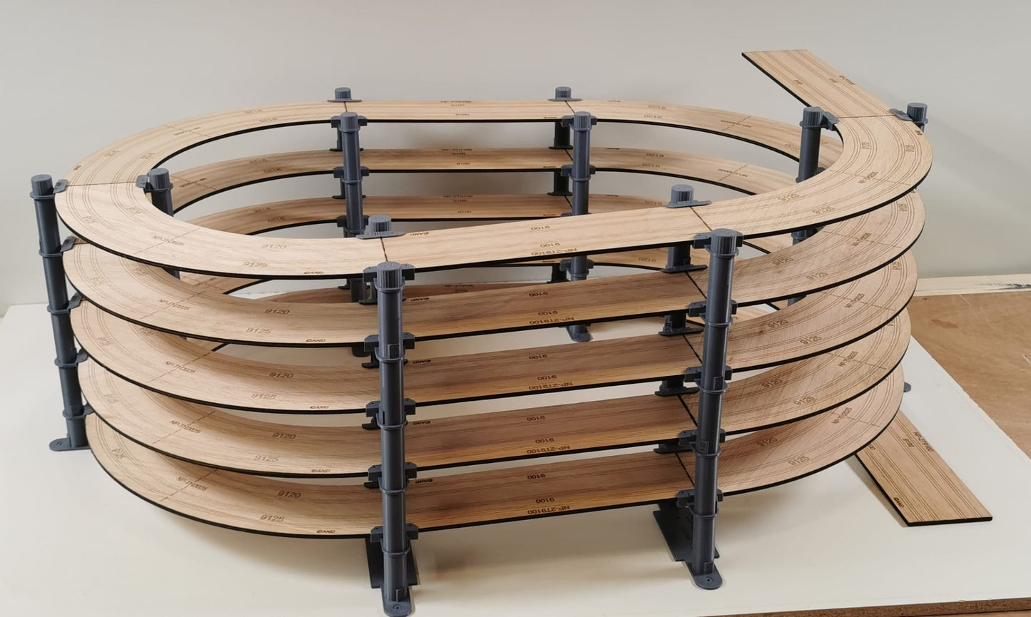 Rampe hélicoïdale ovale NPH2025-L Spiralberg échelle N 1/160 FastTrack montée