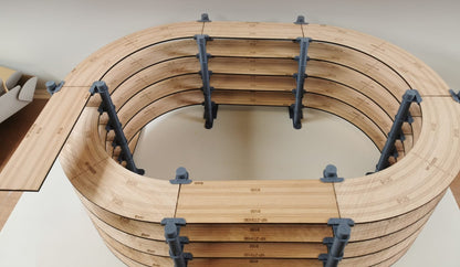 Vue d'ensemble rampe hélicoïdale ovale FastTrack 5 niveaux
